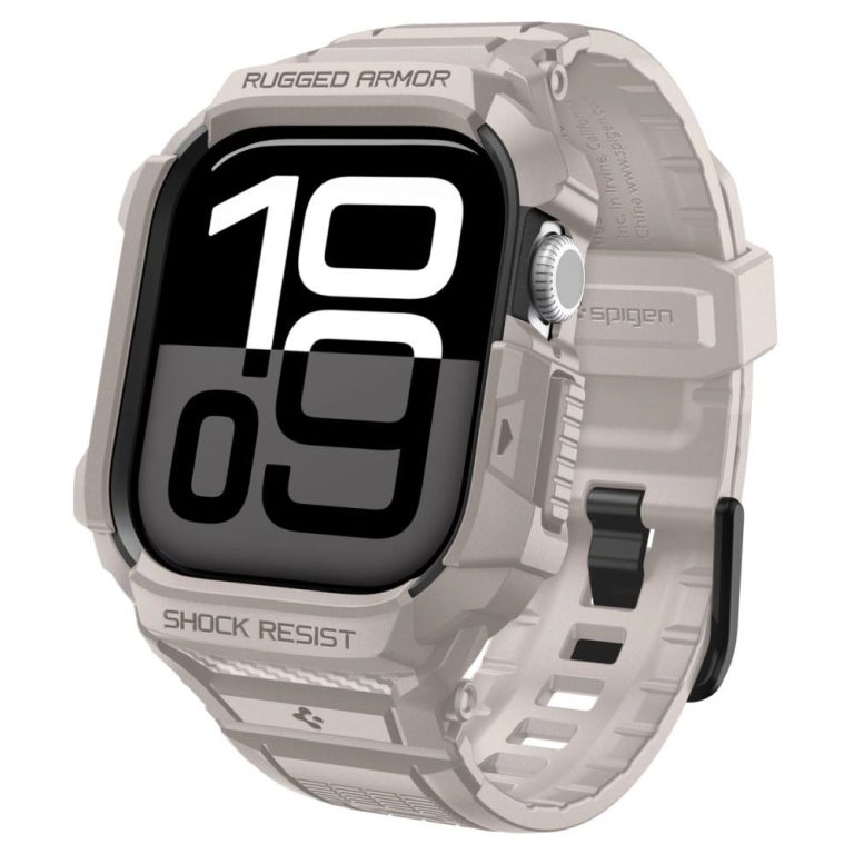 Spigen – Rugged Armor Pro V2 Apple Watch 10 / 11 (46 mm) DUNE BEIGE - Bézs