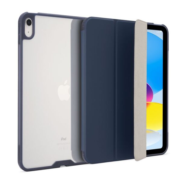 Pipetto – Origami No7 Tri-Folio védőtok, sötét kék - iPad (A16) / iPad (2022)